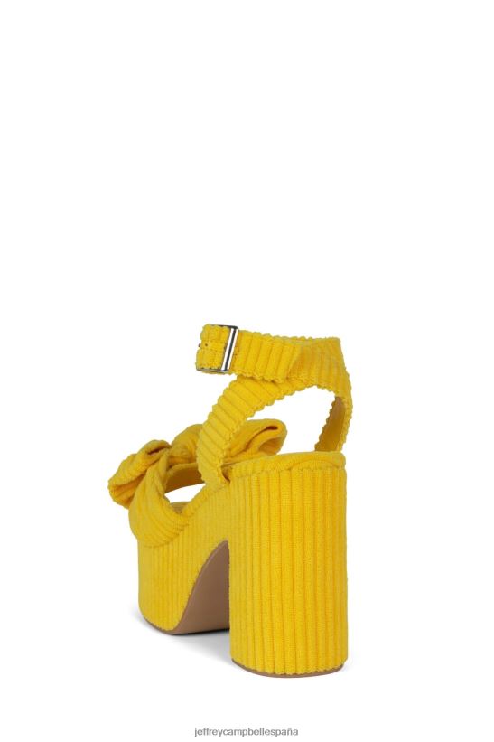 mujer Jeffrey Campbell picnic toalla de rayas amarillas PHXV4X1005 sandalia plataforma