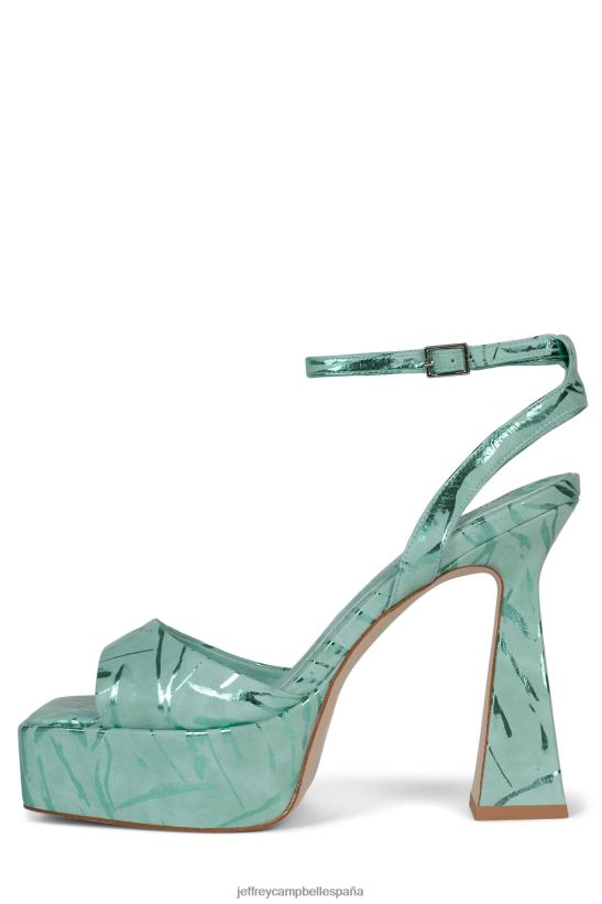 mujer Jeffrey Campbell ranurado combinación verde PHXV4X972 sandalia plataforma