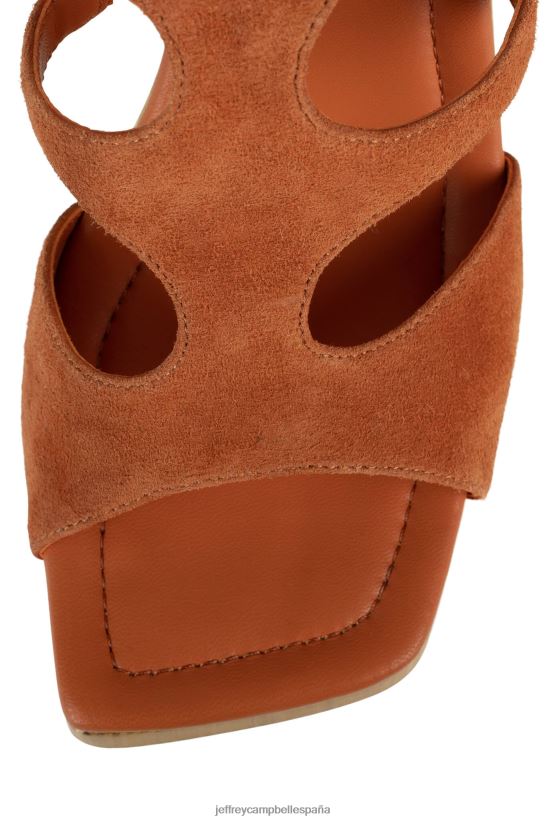 mujer Jeffrey Campbell rivales bronceado de gamuza naranja PHXV4X217 sandalia plataforma