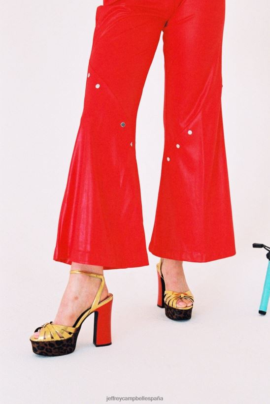 mujer Jeffrey Campbell rockeando guepardo dorado multi PHXV4X1051 sandalia plataforma