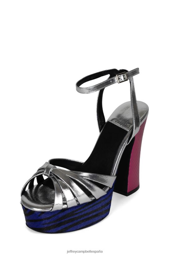 mujer Jeffrey Campbell rockeando plata rosa multi PHXV4X1050 sandalia plataforma