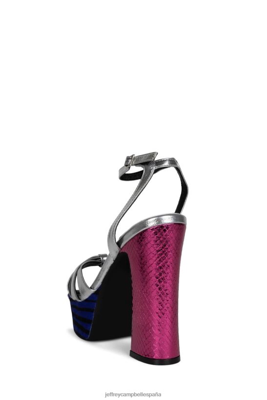 mujer Jeffrey Campbell rockeando plata rosa multi PHXV4X1050 sandalia plataforma