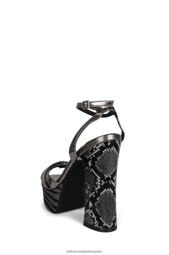 mujer Jeffrey Campbell rockeando serpiente de peltre multi PHXV4X1049 sandalia plataforma