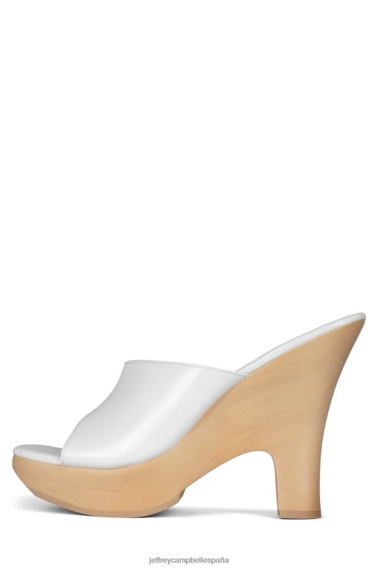 mujer Jeffrey Campbell roxi charol blanco PHXV4X1129 sandalia plataforma