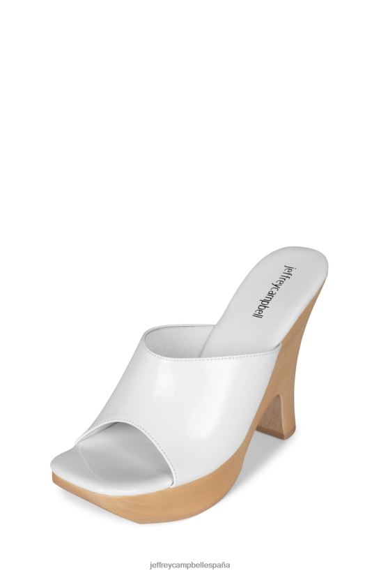 mujer Jeffrey Campbell roxi charol blanco PHXV4X1129 sandalia plataforma