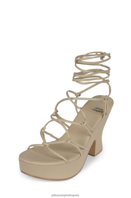 mujer Jeffrey Campbell shindia mezclilla beis PHXV4X1120 sandalia plataforma