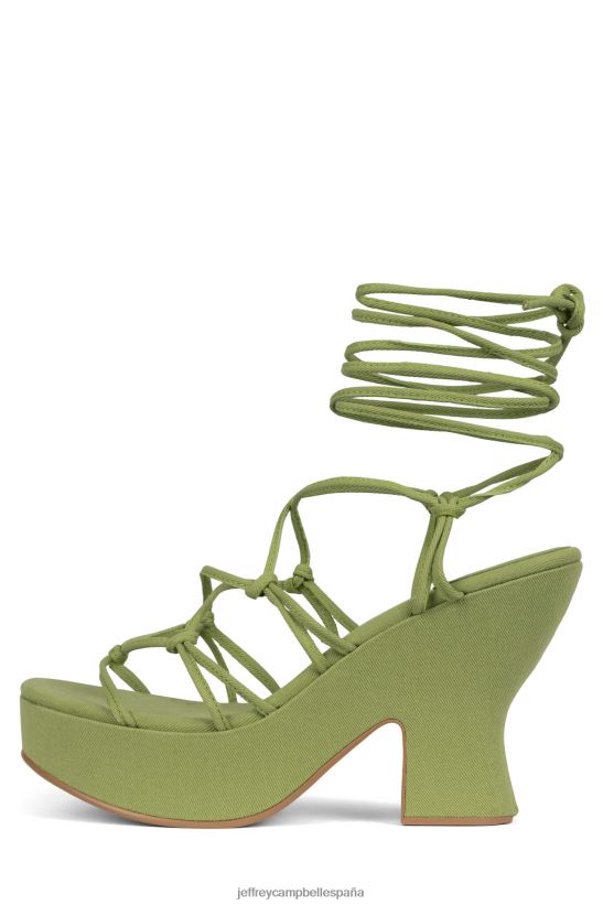 mujer Jeffrey Campbell shindia mezclilla verde PHXV4X1118 sandalia plataforma