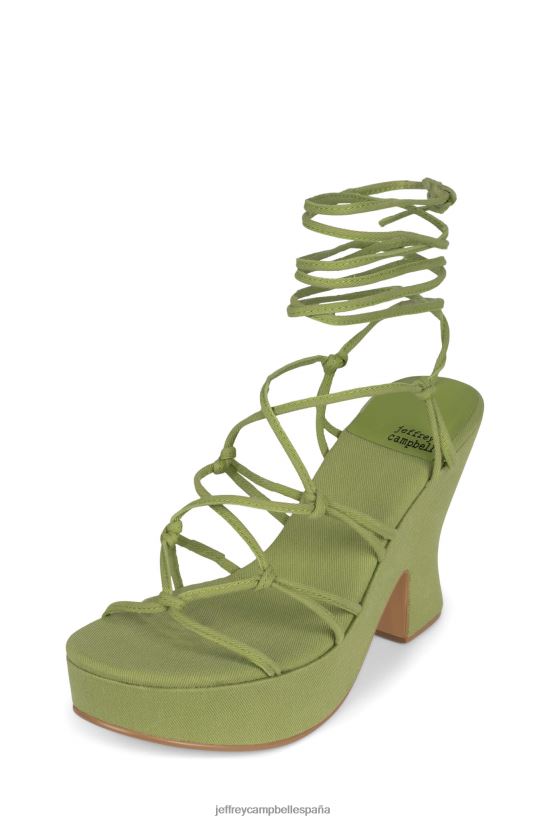 mujer Jeffrey Campbell shindia mezclilla verde PHXV4X1118 sandalia plataforma