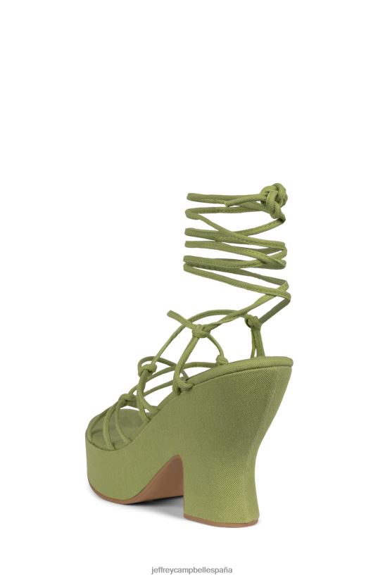 mujer Jeffrey Campbell shindia mezclilla verde PHXV4X1118 sandalia plataforma