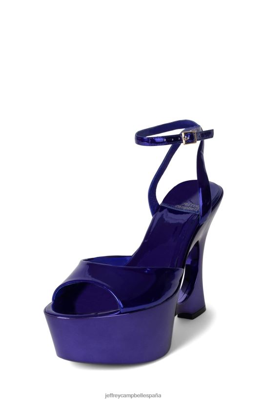 mujer Jeffrey Campbell soñar en charol azul PHXV4X966 sandalia plataforma