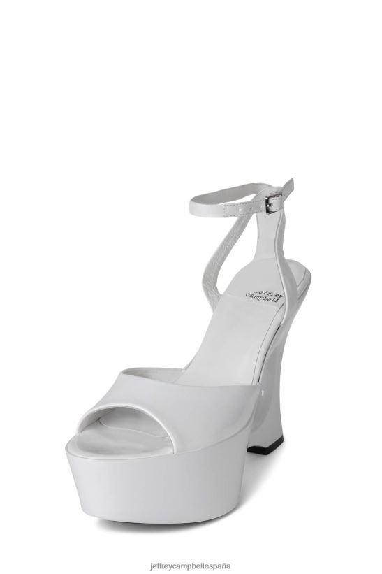 mujer Jeffrey Campbell soñar en charol blanco PHXV4X970 sandalia plataforma