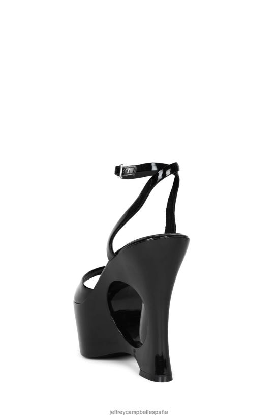 mujer Jeffrey Campbell soñar en charol negro PHXV4X967 sandalia plataforma