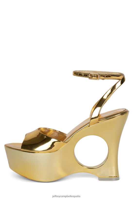 mujer Jeffrey Campbell soñar en patente de oro PHXV4X968 sandalia plataforma