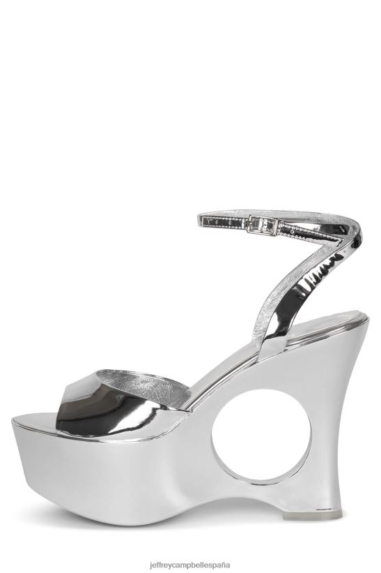 mujer Jeffrey Campbell soñar en patente de plata PHXV4X969 sandalia plataforma