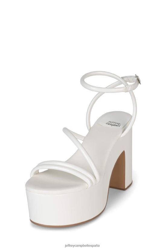 mujer Jeffrey Campbell tipo de serpiente venenosa charol blanco PHXV4X952 sandalia plataforma