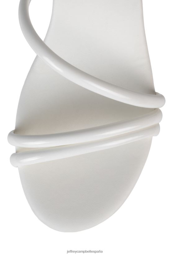 mujer Jeffrey Campbell tipo de serpiente venenosa charol blanco PHXV4X952 sandalia plataforma