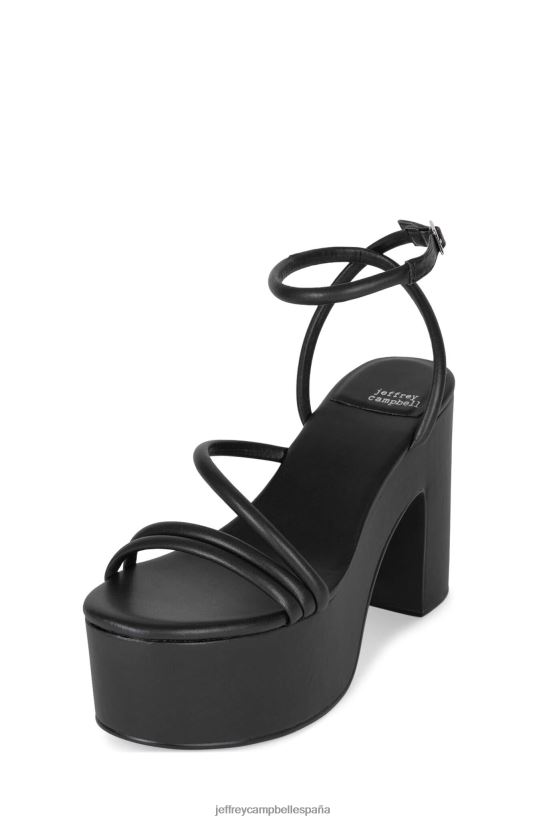 mujer Jeffrey Campbell tipo de serpiente venenosa negro PHXV4X950 sandalia plataforma
