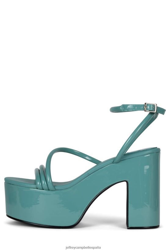 mujer Jeffrey Campbell tipo de serpiente venenosa patente verde azulado PHXV4X948 sandalia plataforma