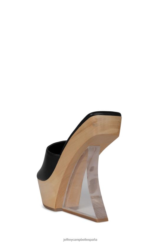 mujer Jeffrey Campbell translúcido negro natural PHXV4X1063 sandalia plataforma