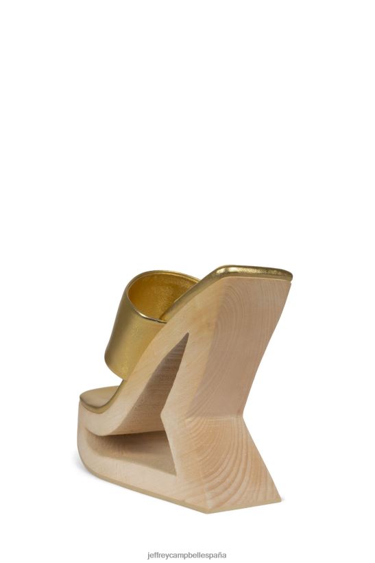 mujer Jeffrey Campbell trapecio oro PHXV4X1073 sandalia plataforma