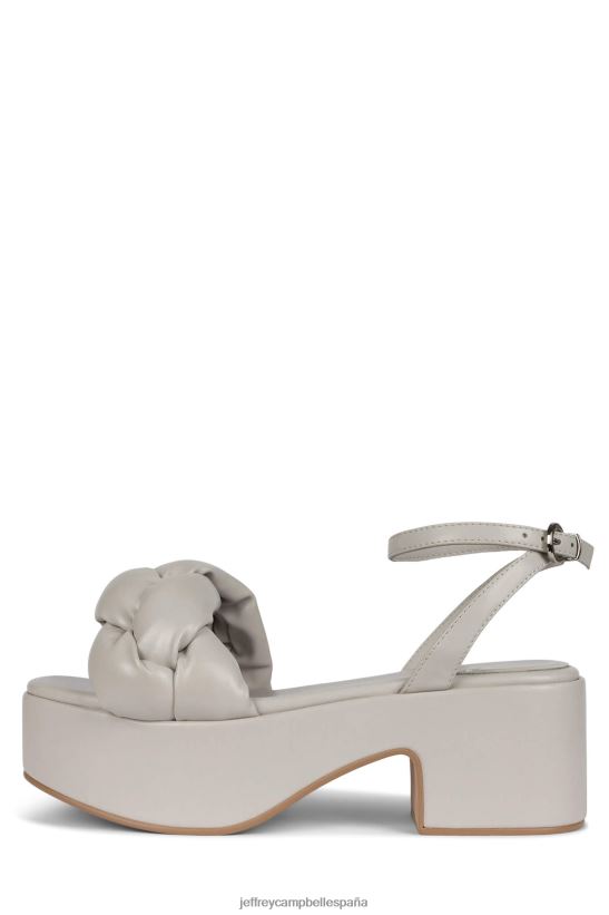 mujer Jeffrey Campbell trenzado gris claro PHXV4X1197 sandalia plataforma