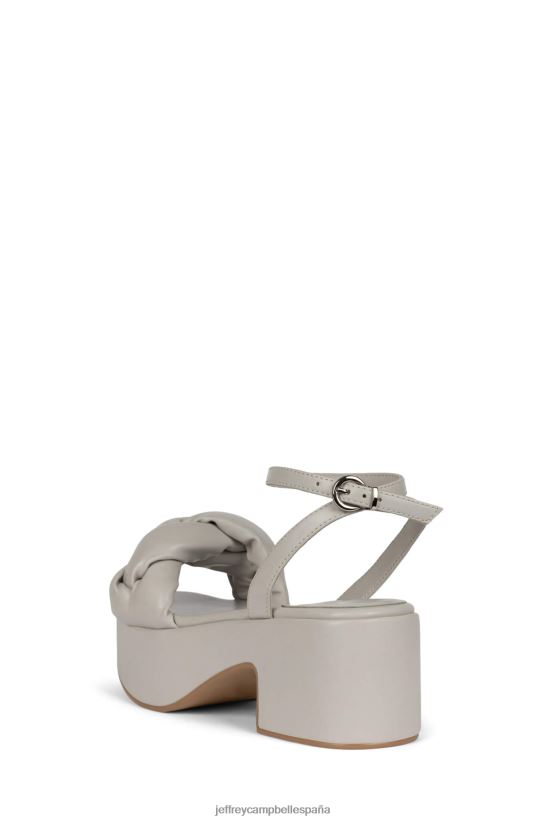 mujer Jeffrey Campbell trenzado gris claro PHXV4X1197 sandalia plataforma
