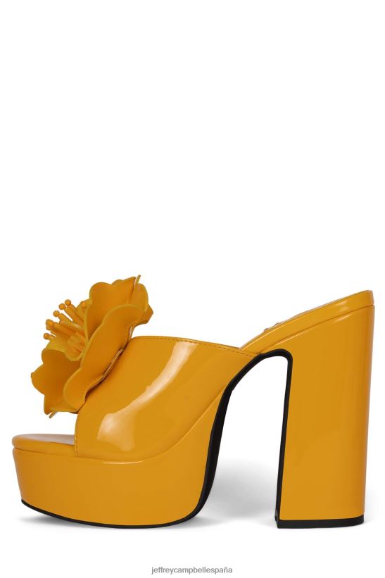 mujer Jeffrey Campbell tropicales charol amarillo PHXV4X959 sandalia plataforma