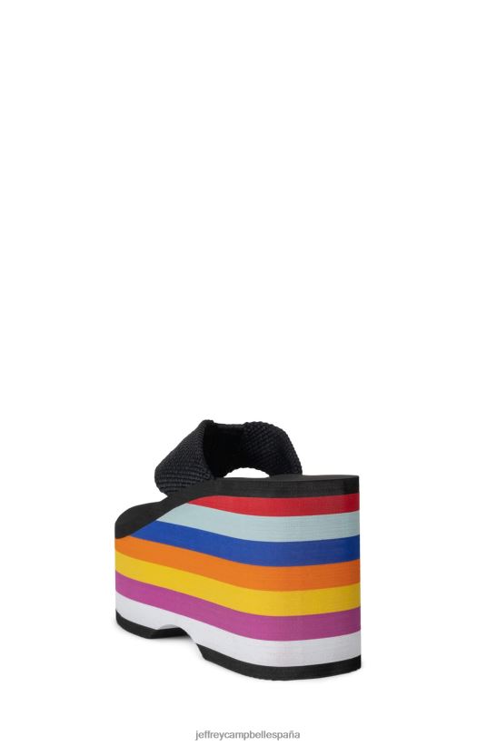 mujer Jeffrey Campbell wavin-mlt negro multi PHXV4X182 sandalia plataforma