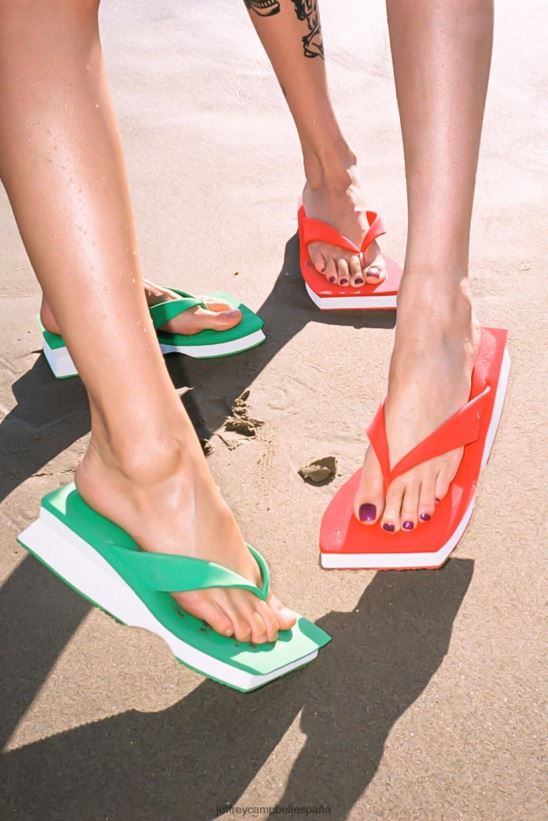 mujer Jeffrey Campbell y2k verde blanco PHXV4X1200 sandalia plataforma