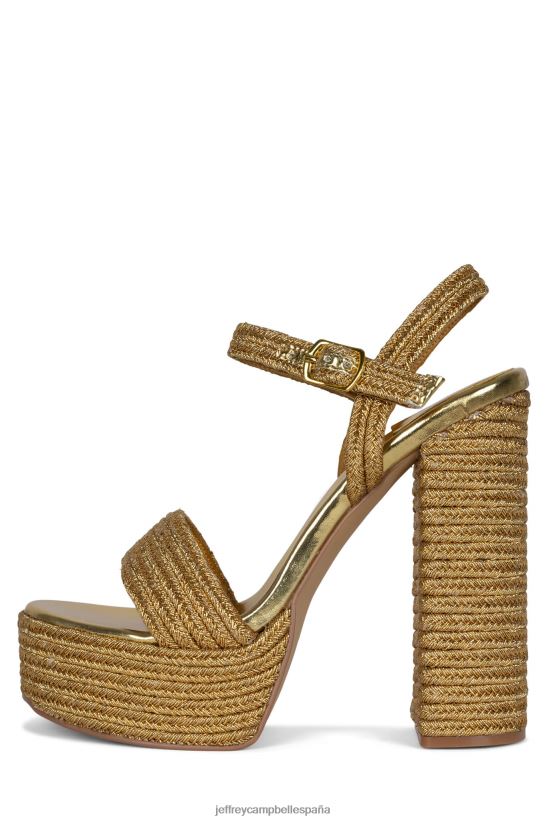 mujer Jeffrey Campbell yate oro PHXV4X1172 sandalia plataforma