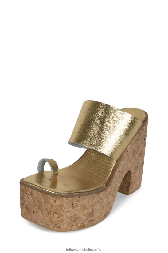 mujer Jeffrey Campbell yesmina-st oro PHXV4X1143 sandalia plataforma