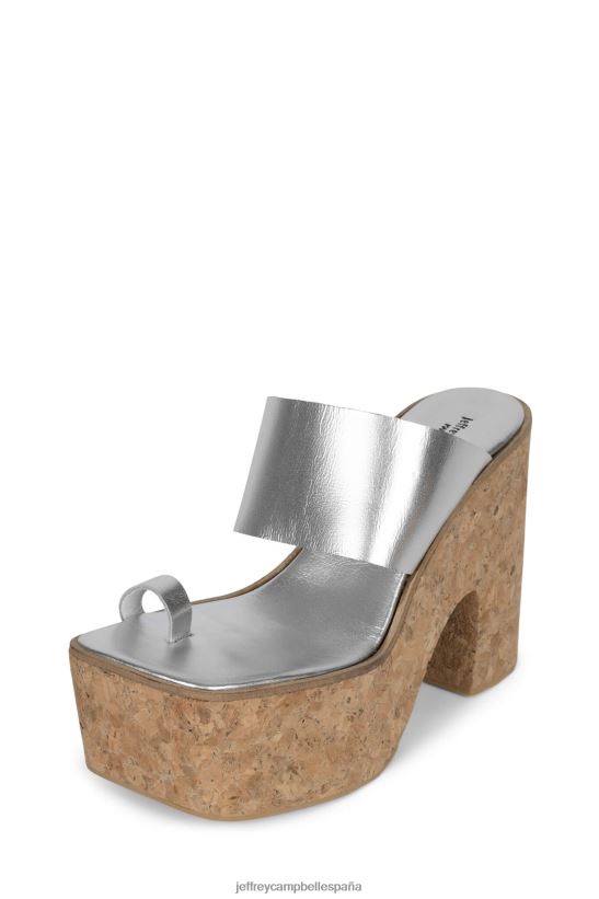 mujer Jeffrey Campbell yesmina-st plata PHXV4X1142 sandalia plataforma