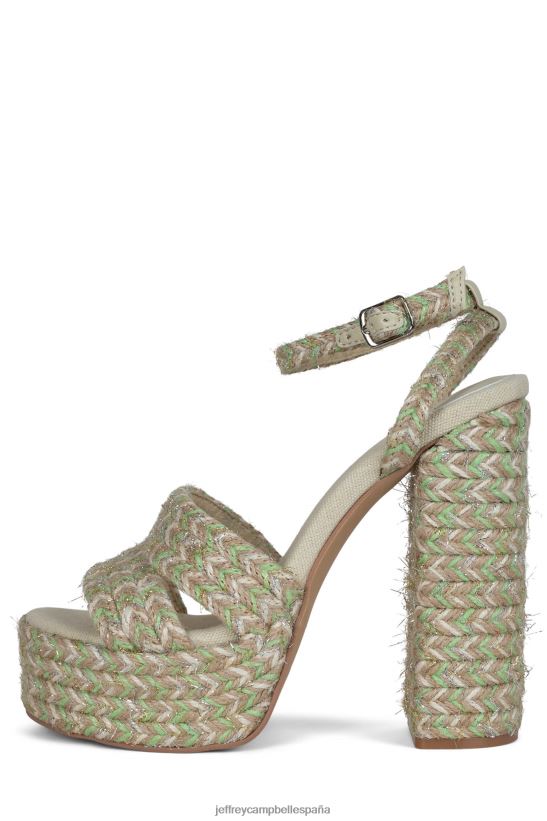 mujer Jeffrey Campbell yola multi verde PHXV4X1173 sandalia plataforma