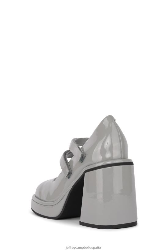 mujer Jeffrey Campbell arlón charol gris PHXV4X1385 bomba de tacón