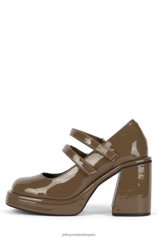 mujer Jeffrey Campbell arlón charol topo oscuro PHXV4X1364 bomba de tacón