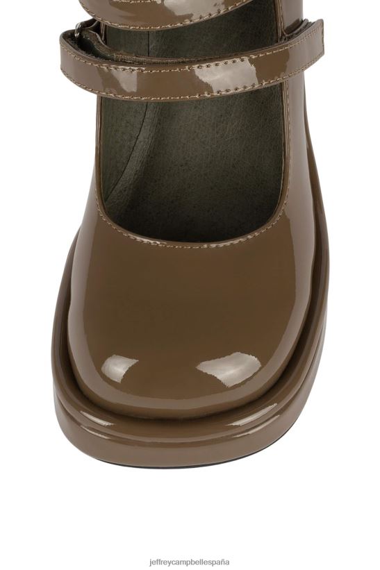 mujer Jeffrey Campbell arlón charol topo oscuro PHXV4X1364 bomba de tacón