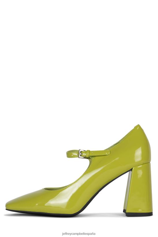 mujer Jeffrey Campbell bourdin-2 patente verde PHXV4X1360 bomba de tacón