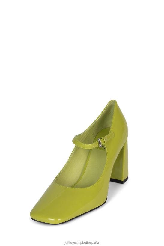 mujer Jeffrey Campbell bourdin-2 patente verde PHXV4X1360 bomba de tacón