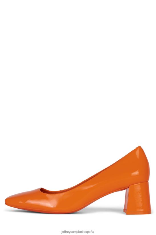 mujer Jeffrey Campbell eileen patente naranja PHXV4X1325 bomba de tacón