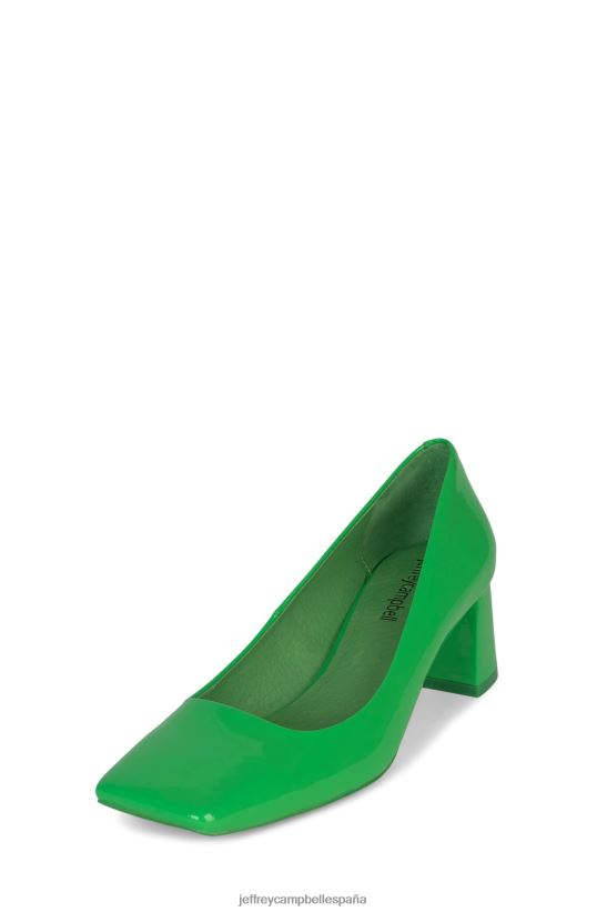 mujer Jeffrey Campbell eileen patente verde PHXV4X1324 bomba de tacón