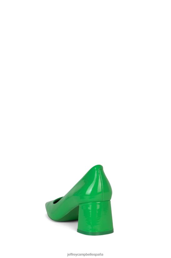 mujer Jeffrey Campbell eileen patente verde PHXV4X1324 bomba de tacón
