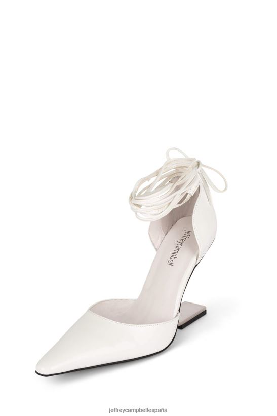 mujer Jeffrey Campbell et-demi-m charol blanco plata PHXV4X1380 bomba de tacón