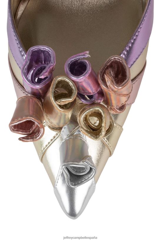 mujer Jeffrey Campbell favor de fiesta oro rosa metalizado multi PHXV4X1317 bomba de tacón