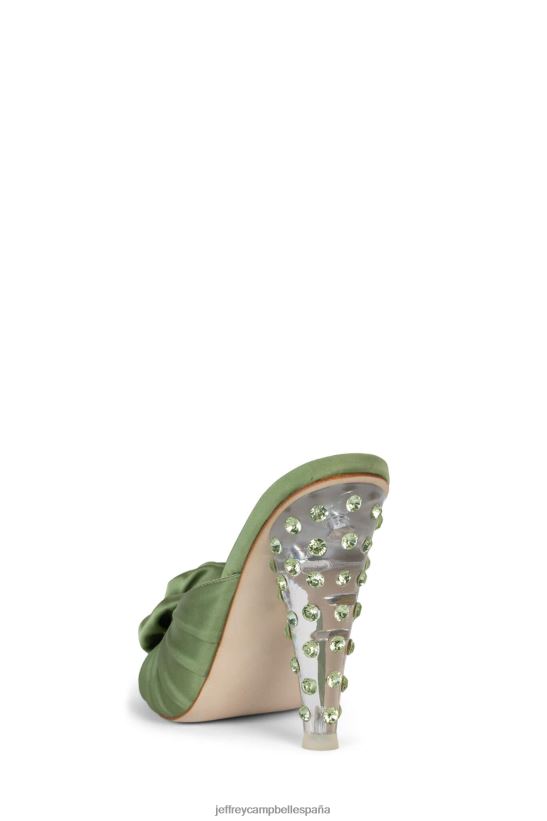 mujer Jeffrey Campbell floreció verde satinado verde PHXV4X1319 bomba de tacón