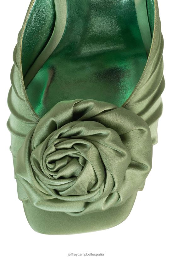 mujer Jeffrey Campbell floreció verde satinado verde PHXV4X1319 bomba de tacón