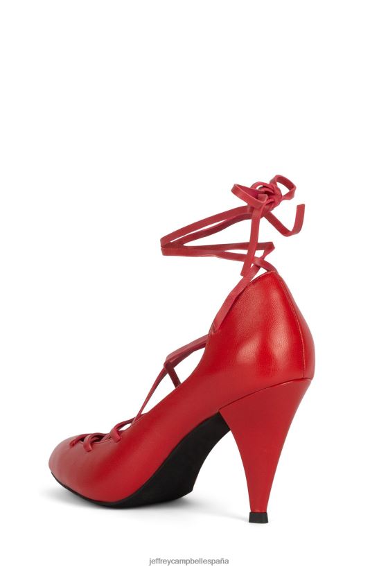 mujer Jeffrey Campbell kreuger rojo PHXV4X1370 bomba de tacón