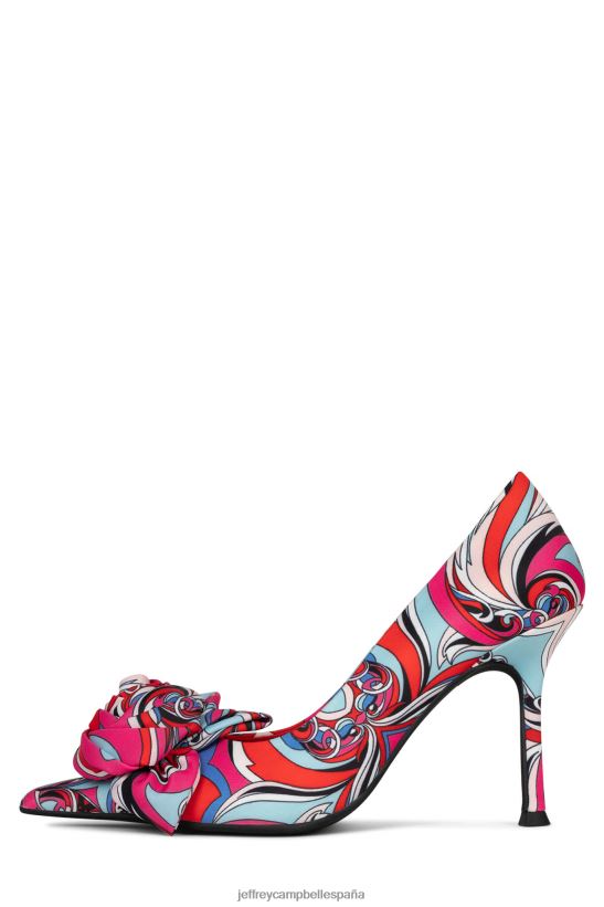 mujer Jeffrey Campbell la flor combo rojo azul PHXV4X1344 bomba de tacón