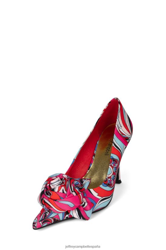 mujer Jeffrey Campbell la flor combo rojo azul PHXV4X1344 bomba de tacón