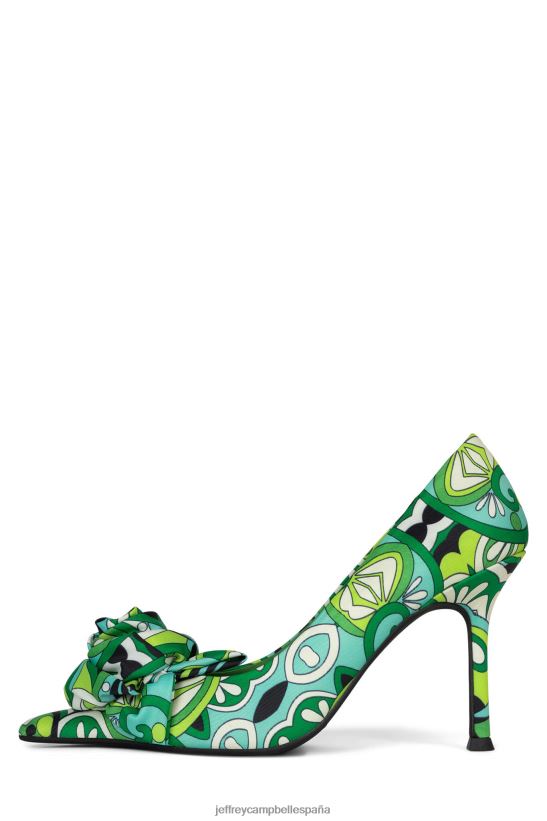 mujer Jeffrey Campbell la flor multi verde PHXV4X1346 bomba de tacón