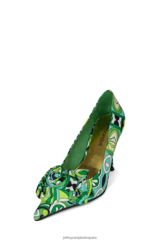 mujer Jeffrey Campbell la flor multi verde PHXV4X1346 bomba de tacón